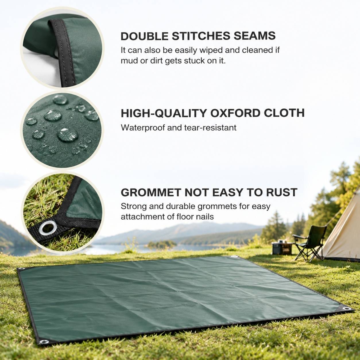 Tente Abri Toile Camping Pliable Imperméable Anti-UV Randonnée - Image 4
