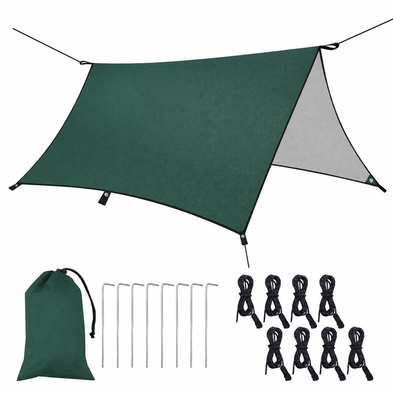Tente Abri Toile Camping Pliable Imperméable Anti-UV Randonnée - Image 1