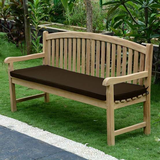 Coussin Chocolat pour banc 180 cm - TECK'Attitude - Imagen 2