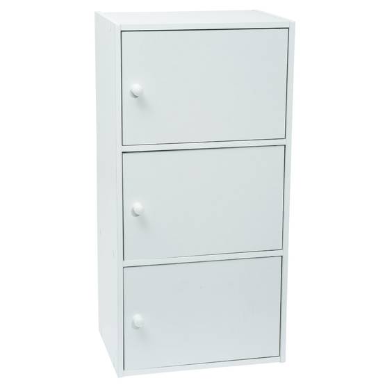 Meuble blanc à portes WERKA PRO - 3 portes (80 x 40 x 29 cm) - Image 1