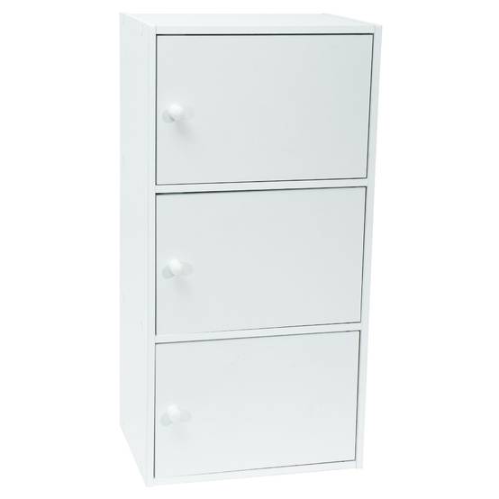 Meuble blanc à portes WERKA PRO - 3 portes (80 x 40 x 29 cm) - Image 2