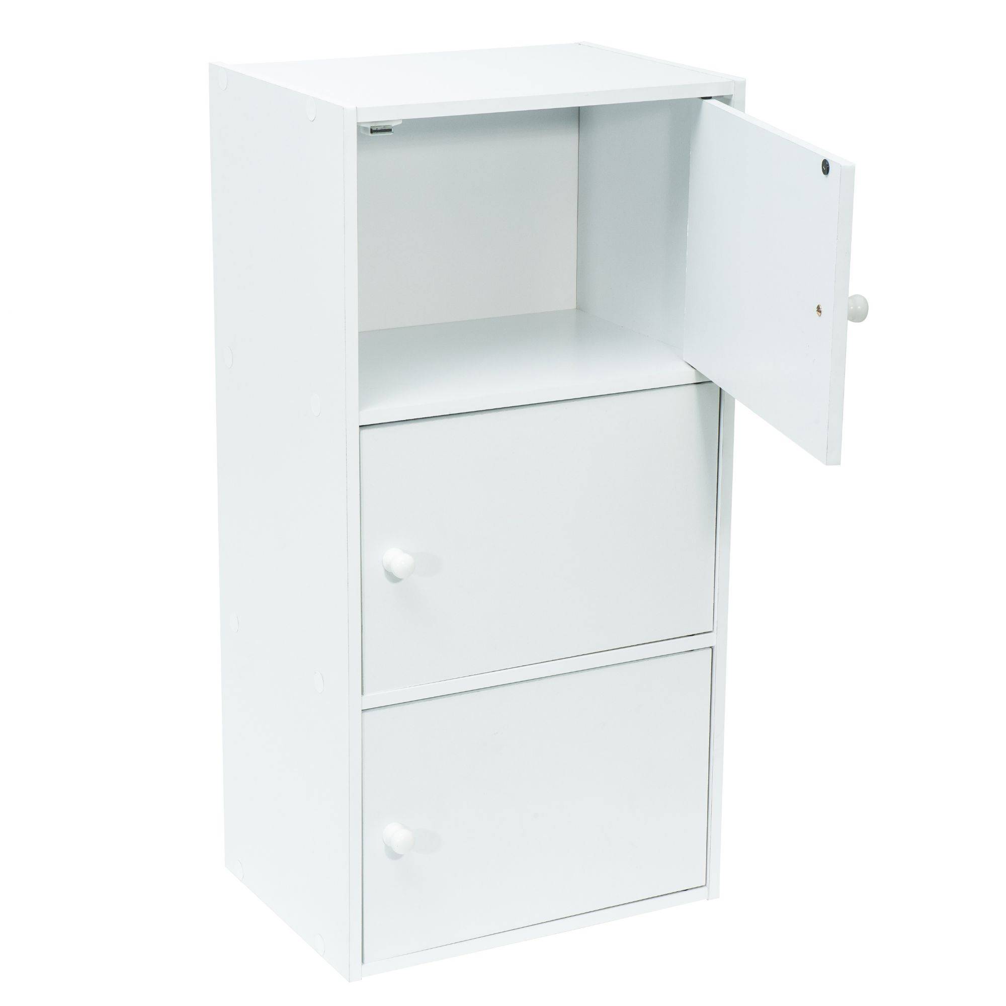 Meuble blanc à portes WERKA PRO - 3 portes (80 x 40 x 29 cm) - Image 4