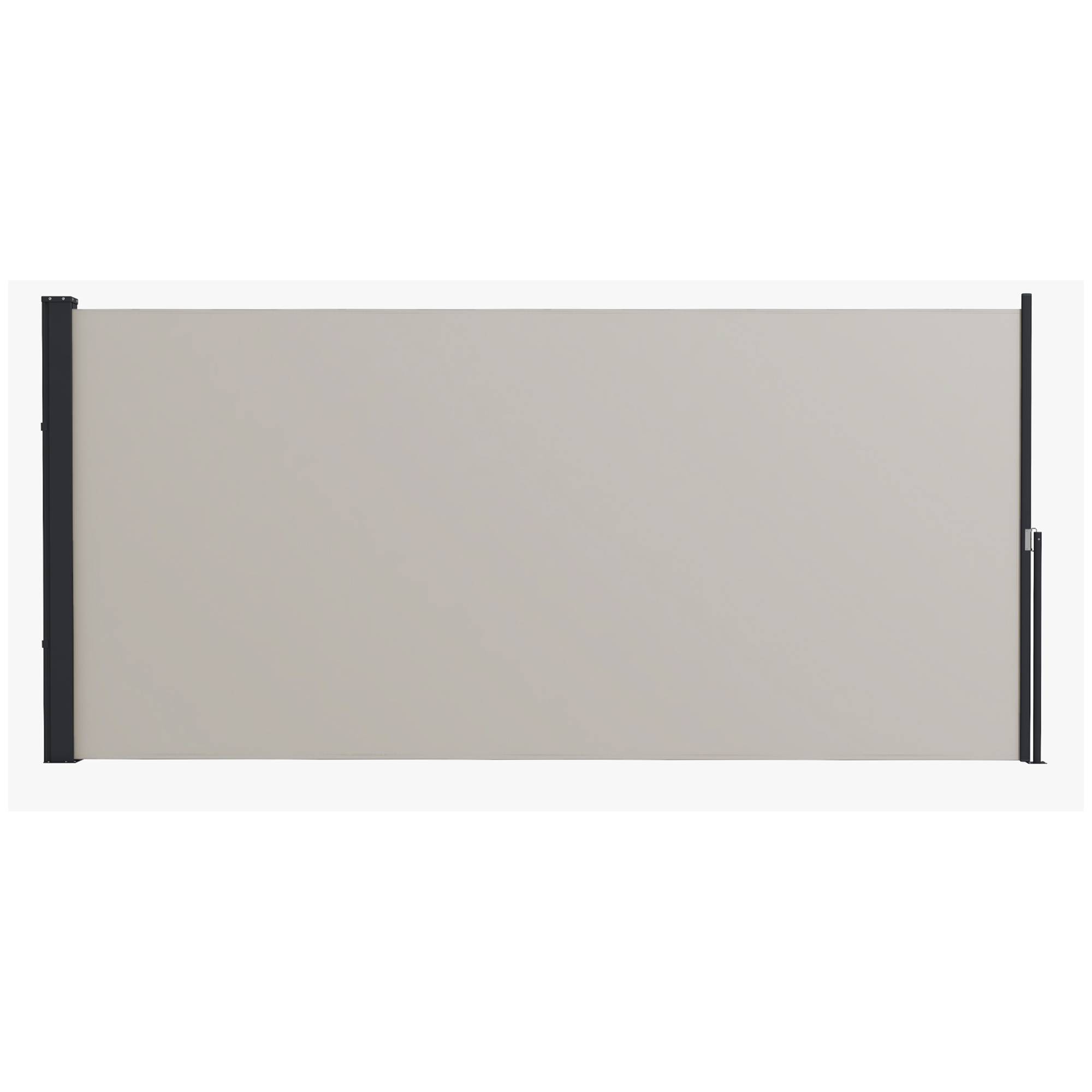 Store latéral rétractable polyester terrasse jardin brise-vue 300x140cm gris clair - ComfortXL Outdoor Living - Image 2
