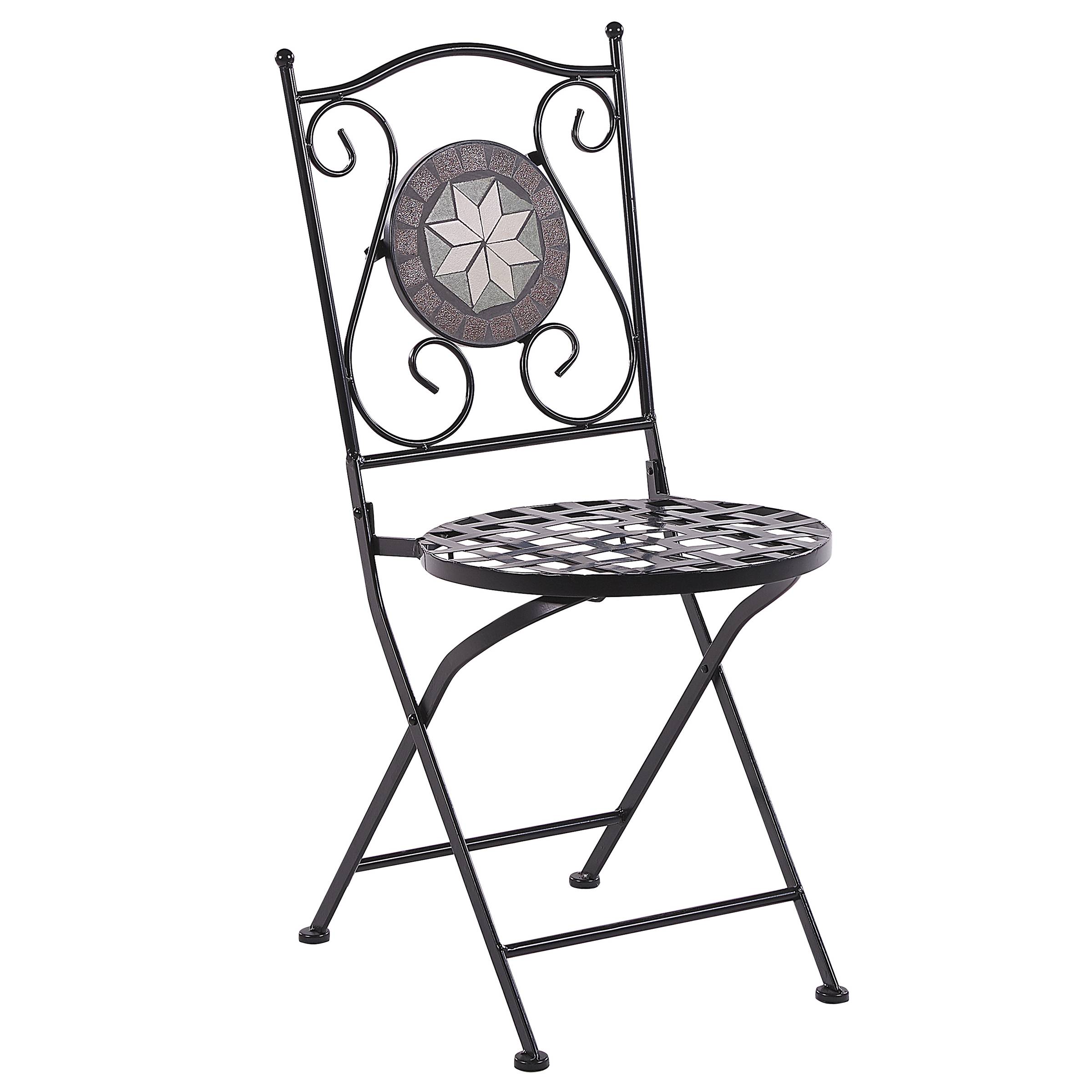 Beliani - Set de bistrot, 2 Personnes Métal Noir CARIATI - Beliani - Imagen 6