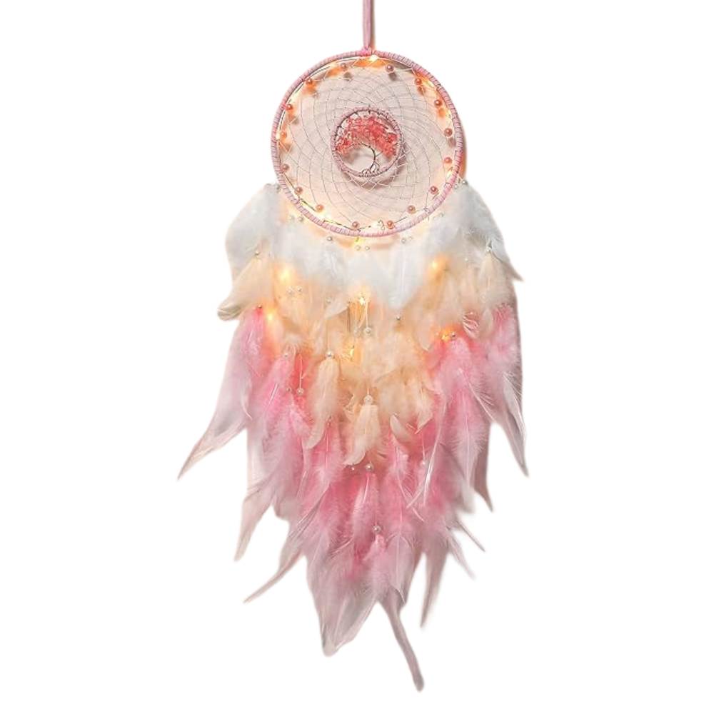 Attrape De Rêves Led, Faite Main Capteur De Rêves En Plumes Lumineux