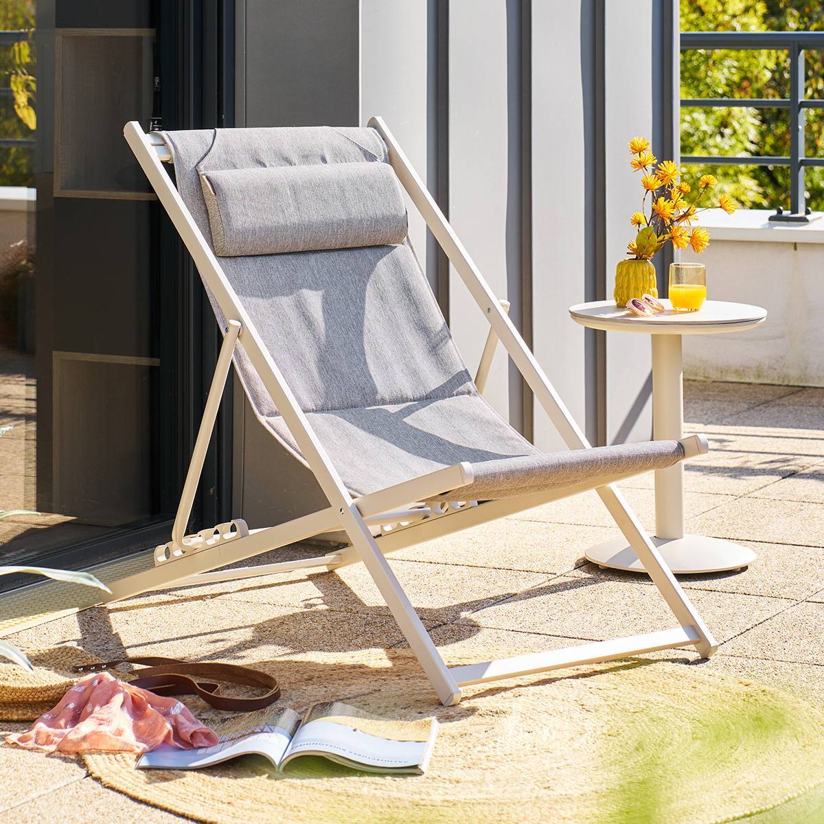 Hesperide - Chilienne de jardin empilable pliable Lunivia argile - Hespéride - Image 1