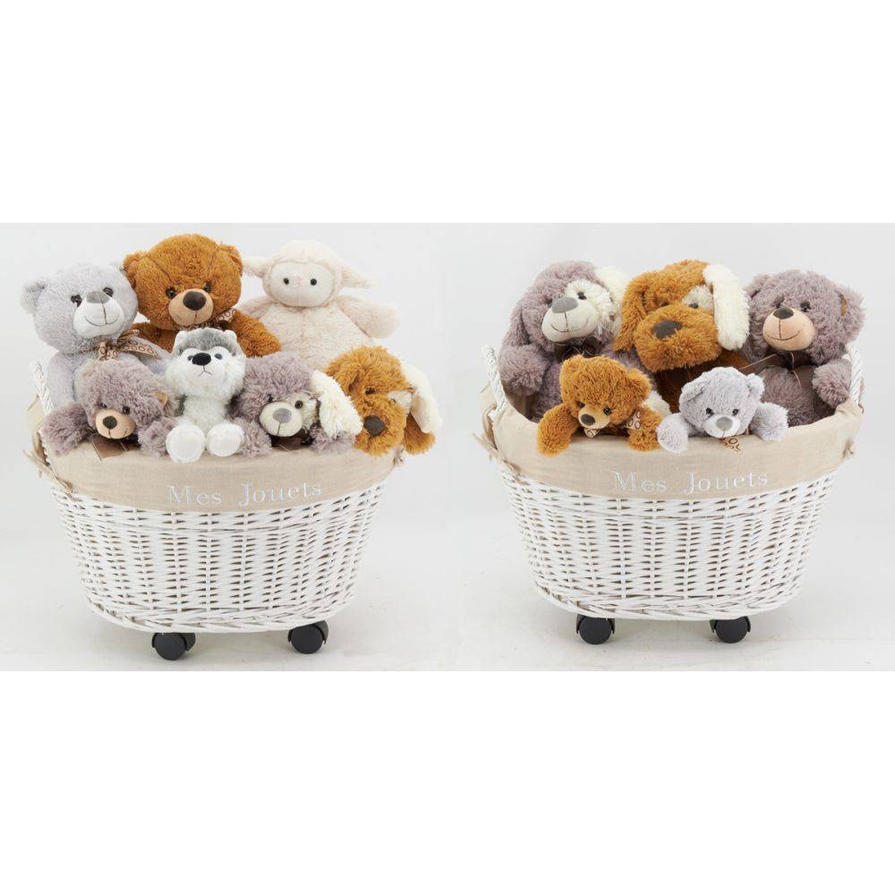 Aubry Gaspard - Peluche ours en acrylique gris foncé 20 cm - Imagen 3