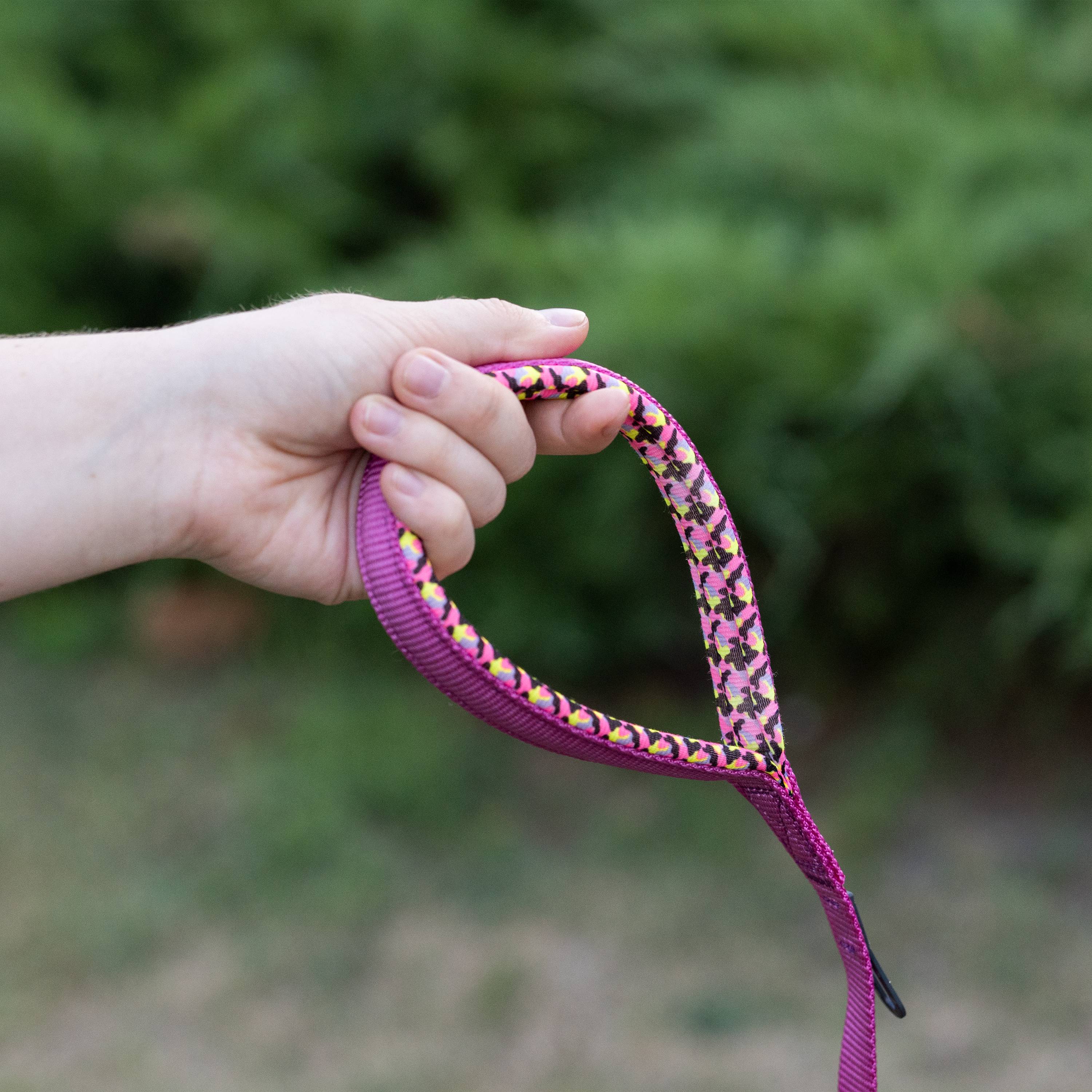 Ferplast - Ferplast laisse pour chien DAYTONA FANTASY, Laisse en nylon pour chien de taille moyenne, 120 cm, avec poignée rembourrée confortable et mousqueton en - Imagen 4