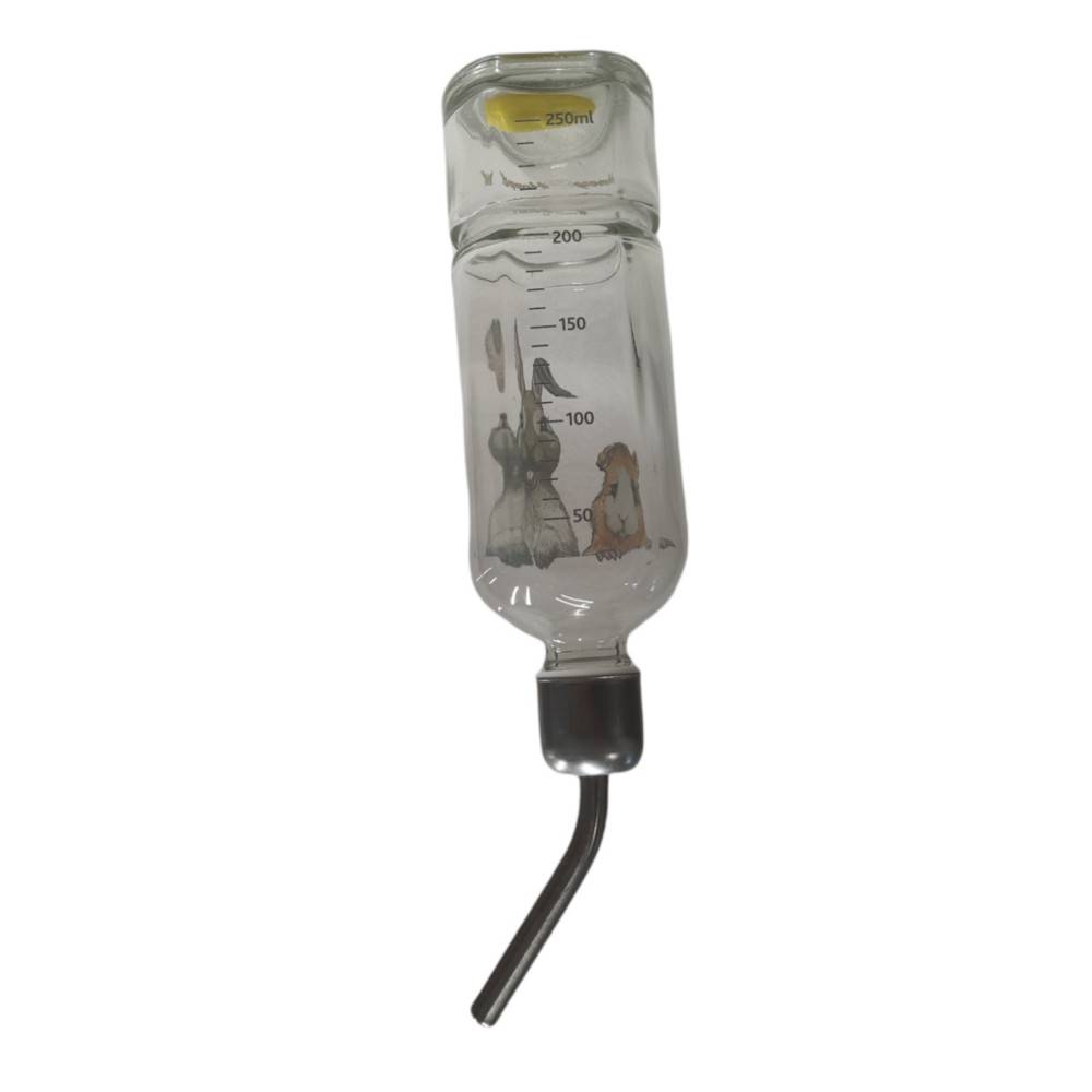 Biberon en verre,  Honey & Hopper. 250 ml.  pour rongeur. chinchillas, lapins. - Imagen 5