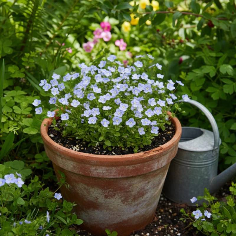 Véronique des ruisseaux beccabunga à fleurs Bleue/ - feuillage Persistant - Godet - 5/20 cm - Imagen 3