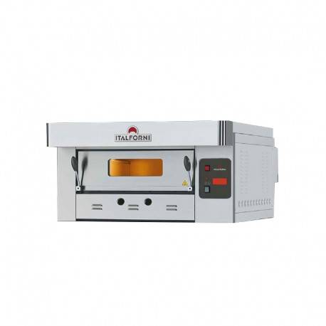 Four à Pizza Gaz - Finition Inox - 1 Chambre - 6 Pizzas - ITALFORNI