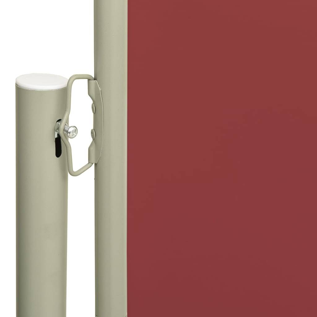 Helloshop26 - Auvent paravent store brise-vue latéral rétractable de patio jardin terrasse balcon protection visuelle écran 160 x 600 cm rouge - Imagen 2