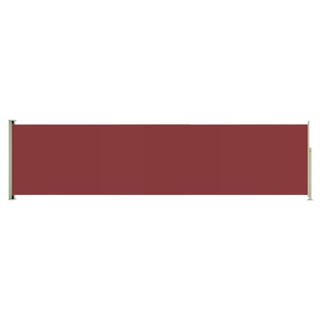 Helloshop26 - Auvent paravent store brise-vue latéral rétractable de patio jardin terrasse balcon protection visuelle écran 160 x 600 cm rouge - Imagen 1