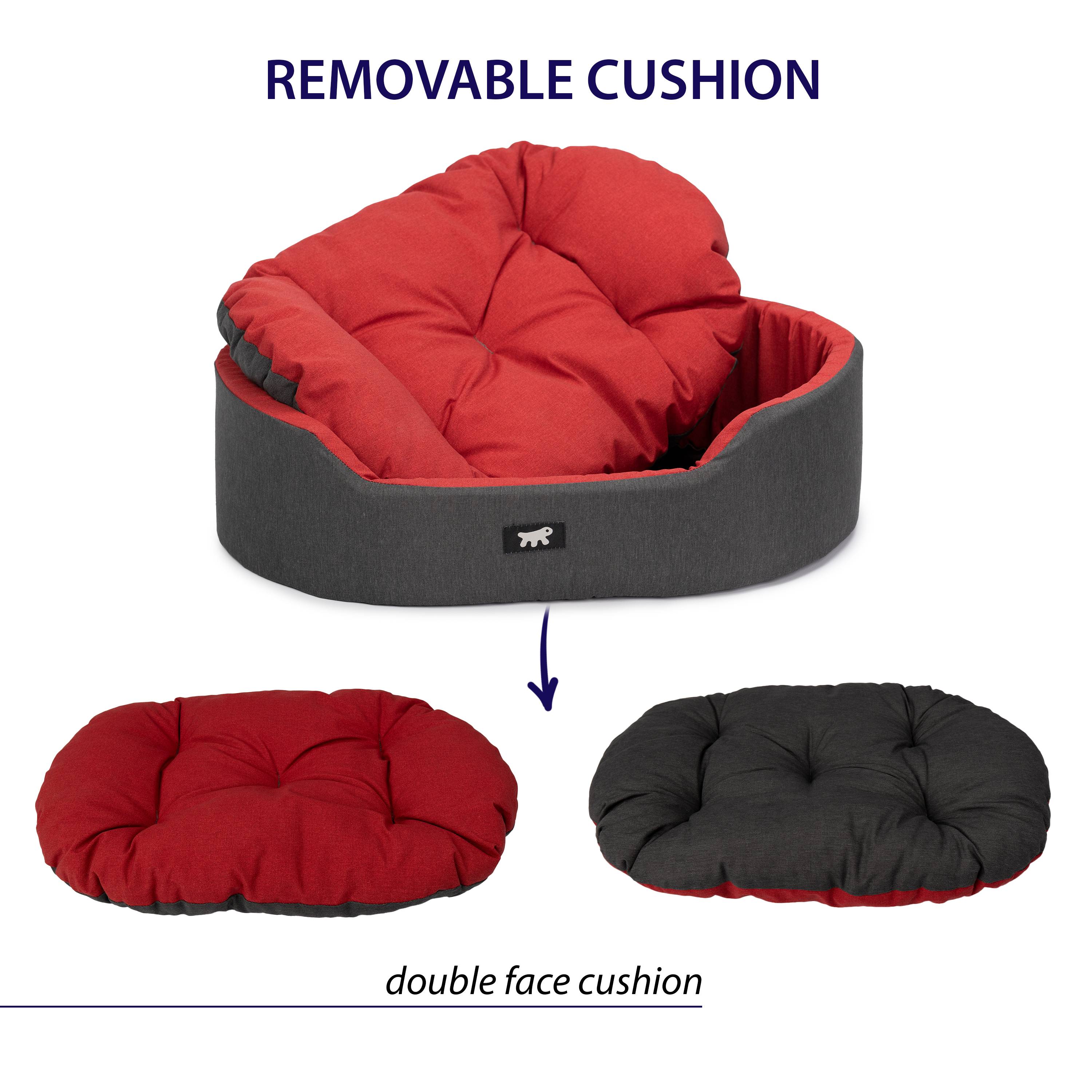 Ferplast - Ferplast Panier Chien Dandy, Coussin Amovible et Lavable, Housse en Coton avec Rembourrage Doux, Idéale également comme Niche pour Chat, 65 x 46 x H - Imagen 5