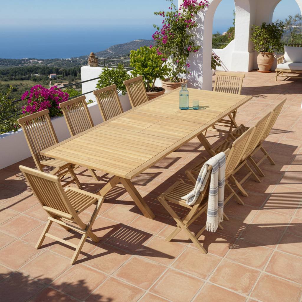 Teck'Attitude - Salon de jardin en teck massif Malibu, 10 places - TECK'Attitude - Image 6