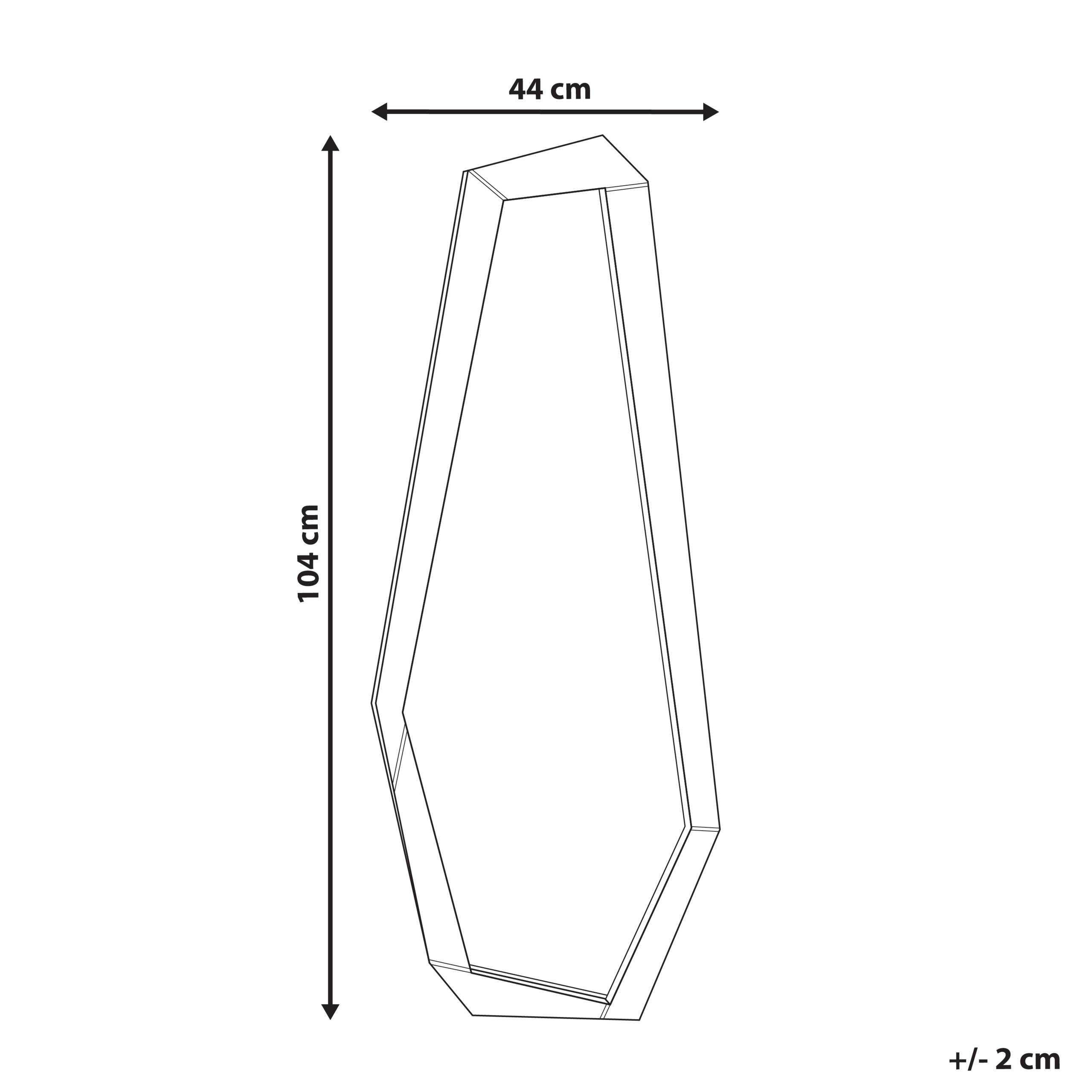 Beliani - Miroir MDF Argenté CHANU - 44x3x104- Beliani - Image 3