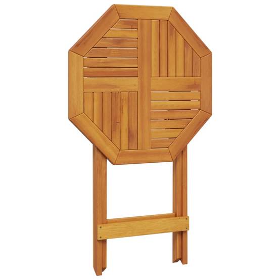 Table de Balcon Pliante Ronde Ø60cm en Bois d'Acacia Massif, Idéale Petits Espaces – ComfortXL Outdoor Living - Image 8