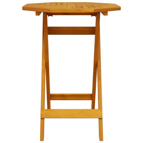 Table de Balcon Pliante Ronde Ø60cm en Bois d'Acacia Massif, Idéale Petits Espaces – ComfortXL Outdoor Living - Image 4