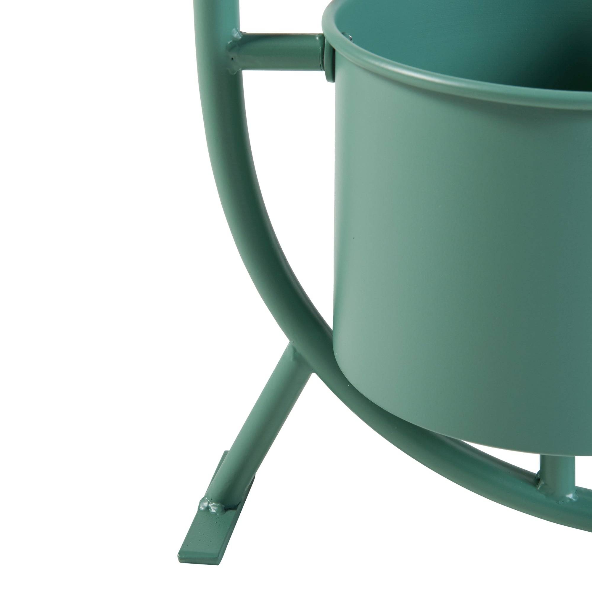 Porte-plantes style intemportel support 63 x 29 x 21 cm métal vert - Image 5