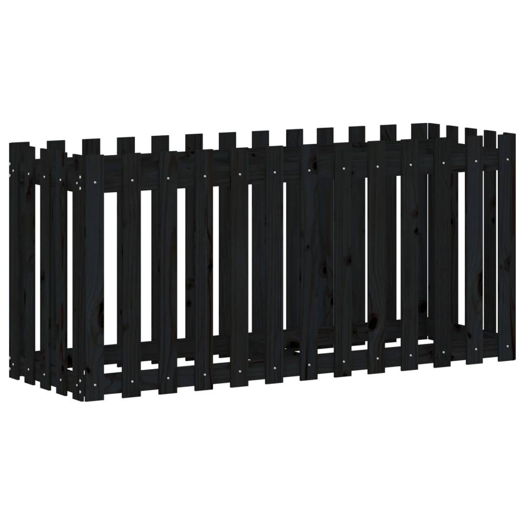 ComfortXL - Potager sur pied en bois design noir hauteur 70cm 150x50cm – ComfortXL Outdoor Living - Image 4