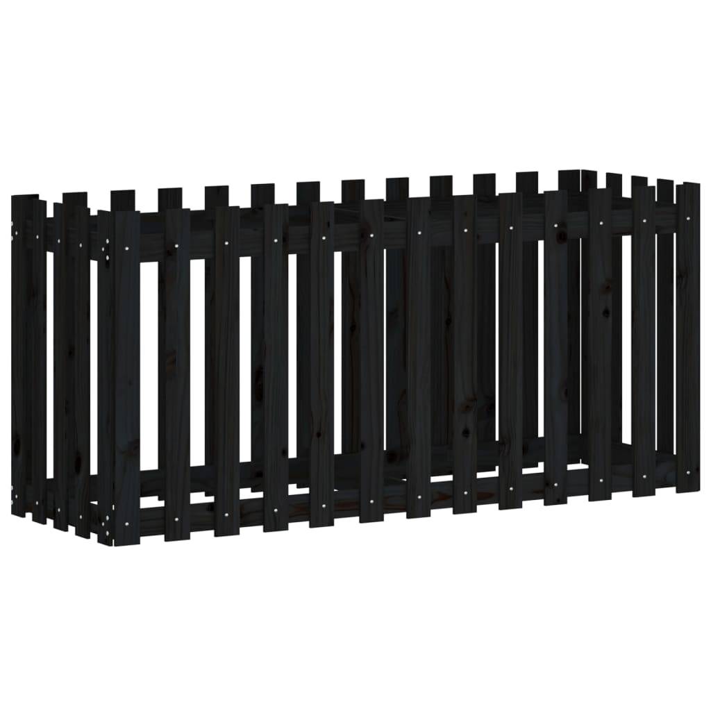 ComfortXL - Potager sur pied en bois design noir hauteur 70cm 150x50cm – ComfortXL Outdoor Living - Image 2
