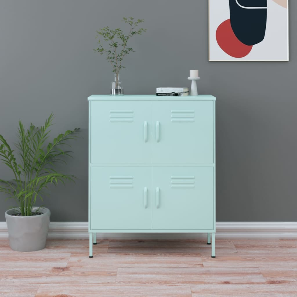 Vidaxl - Armoire de rangement Vert menthe 80x35x101,5 cm Acier - vidaXL - Imagen 2