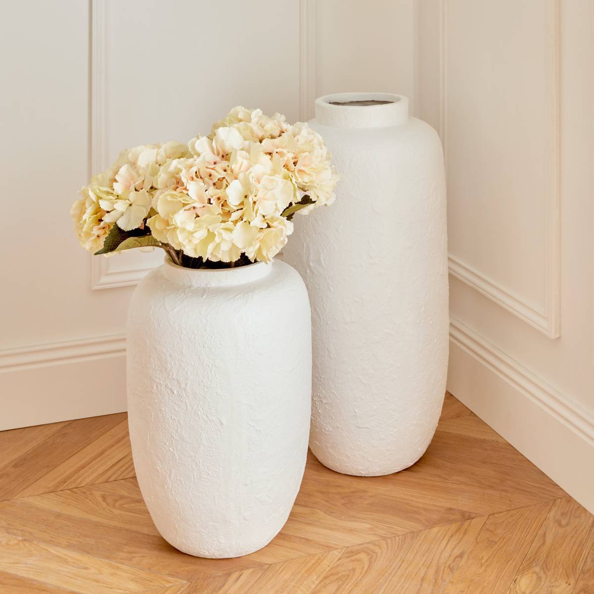 Atmosphera - Vase Elene 30x30x66cm Blanc - Atmosphera Créateur d'intérieur - Image 1