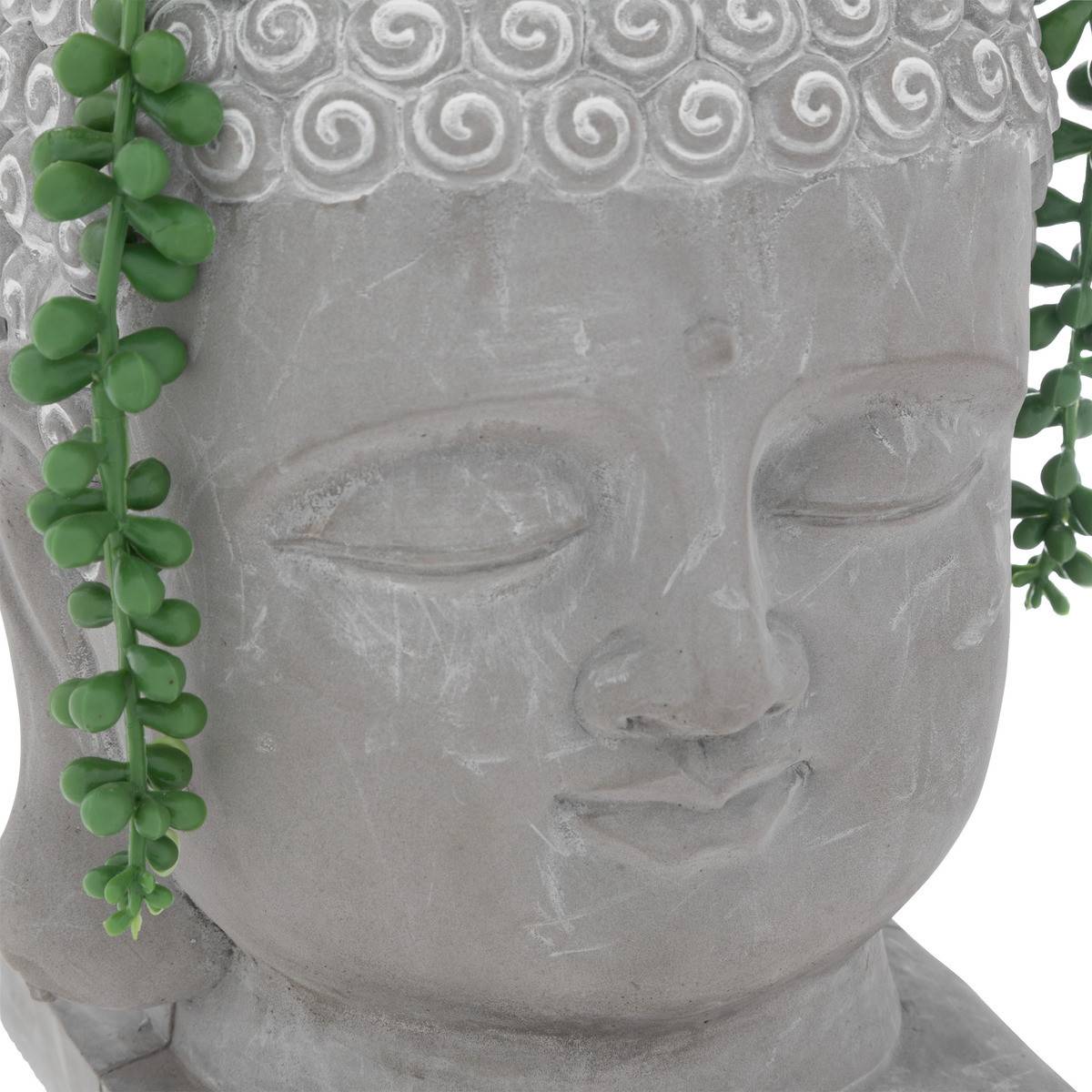 Plante artificielle Bouddha pot gravé H 30 cm - Imagen 3