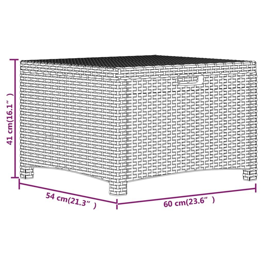 Helloshop26 - Coffre boîte meuble de jardin rangement 60 x 54 x 41 cm rotin pp graphite - Imagen 6