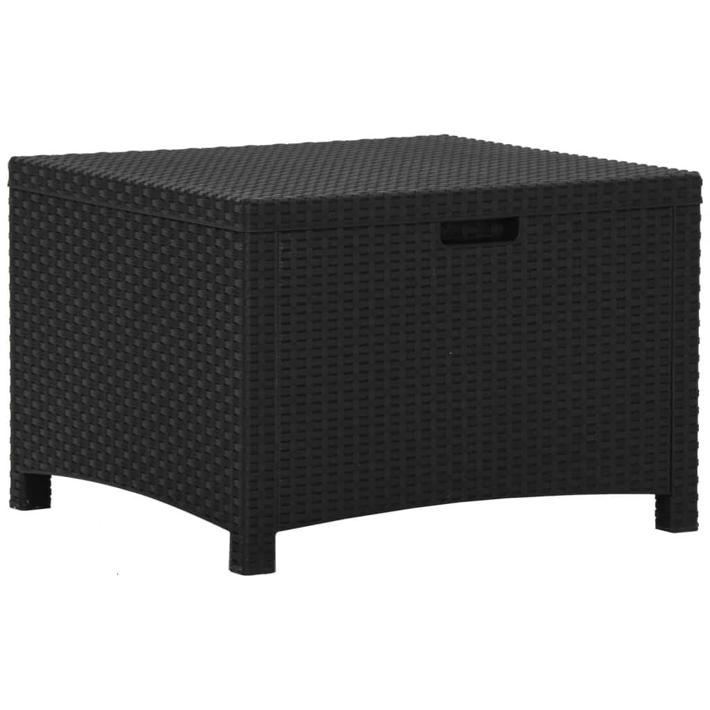 Helloshop26 - Coffre boîte meuble de jardin rangement 60 x 54 x 41 cm rotin pp graphite - Imagen 1