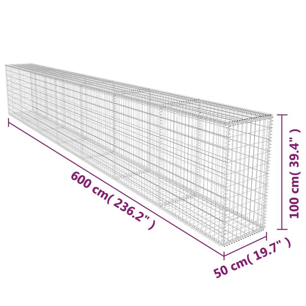 Mur en gabion acier galvanisé 600 x 50 x 100 cm - PANGIVO - Image 6