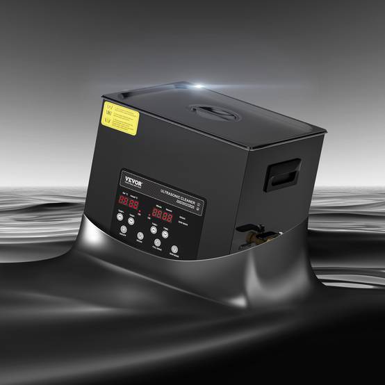 VEVOR Nettoyeur ultrasons numérique 10L, 240W, mode doux/dégazage, chauffage/minuterie, pour prothèses, bijoux, outils. - Image 8