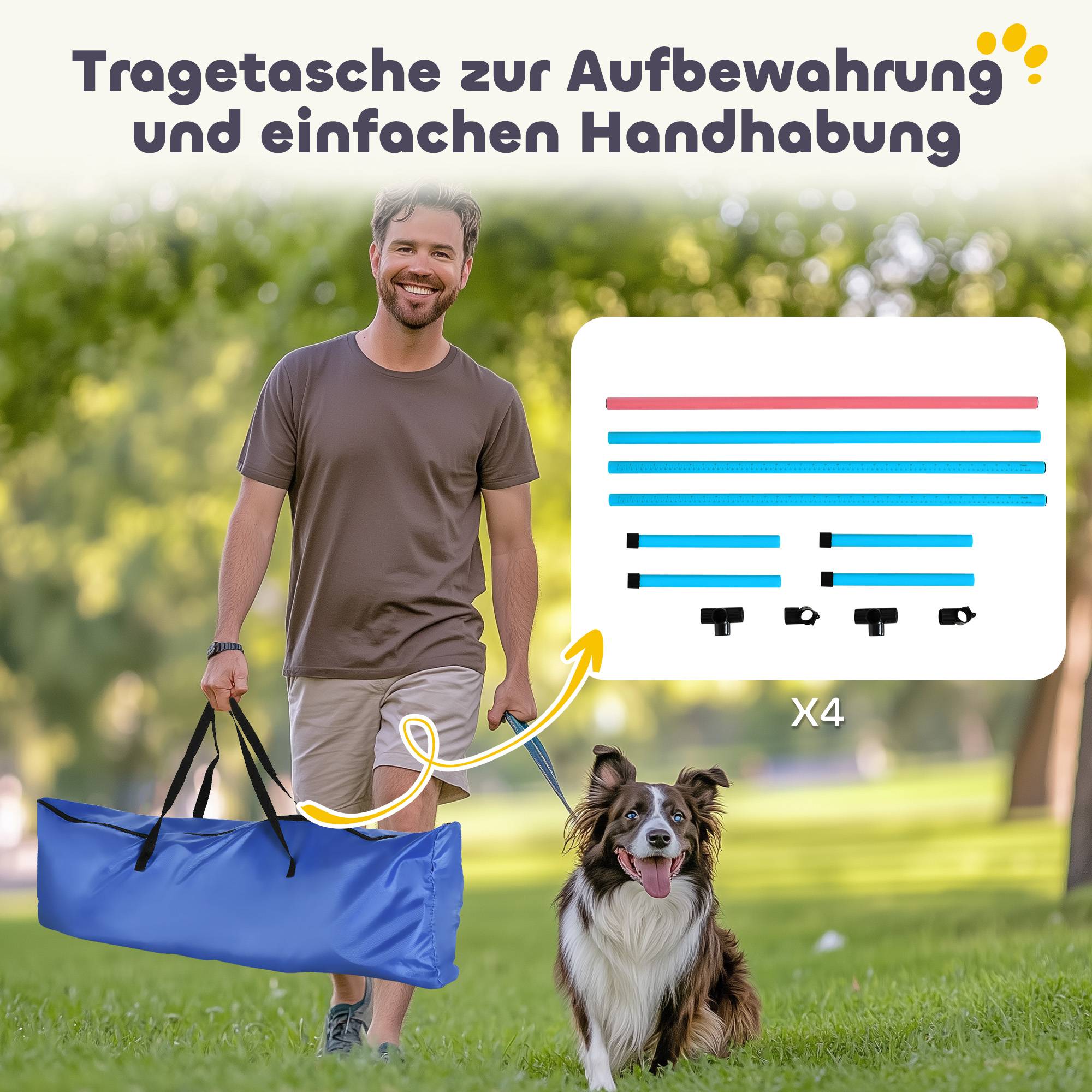 Kit d'agilité pour chien plastique bleu clair 99 x 65 x 94 cm - PANGIVO - Image 8
