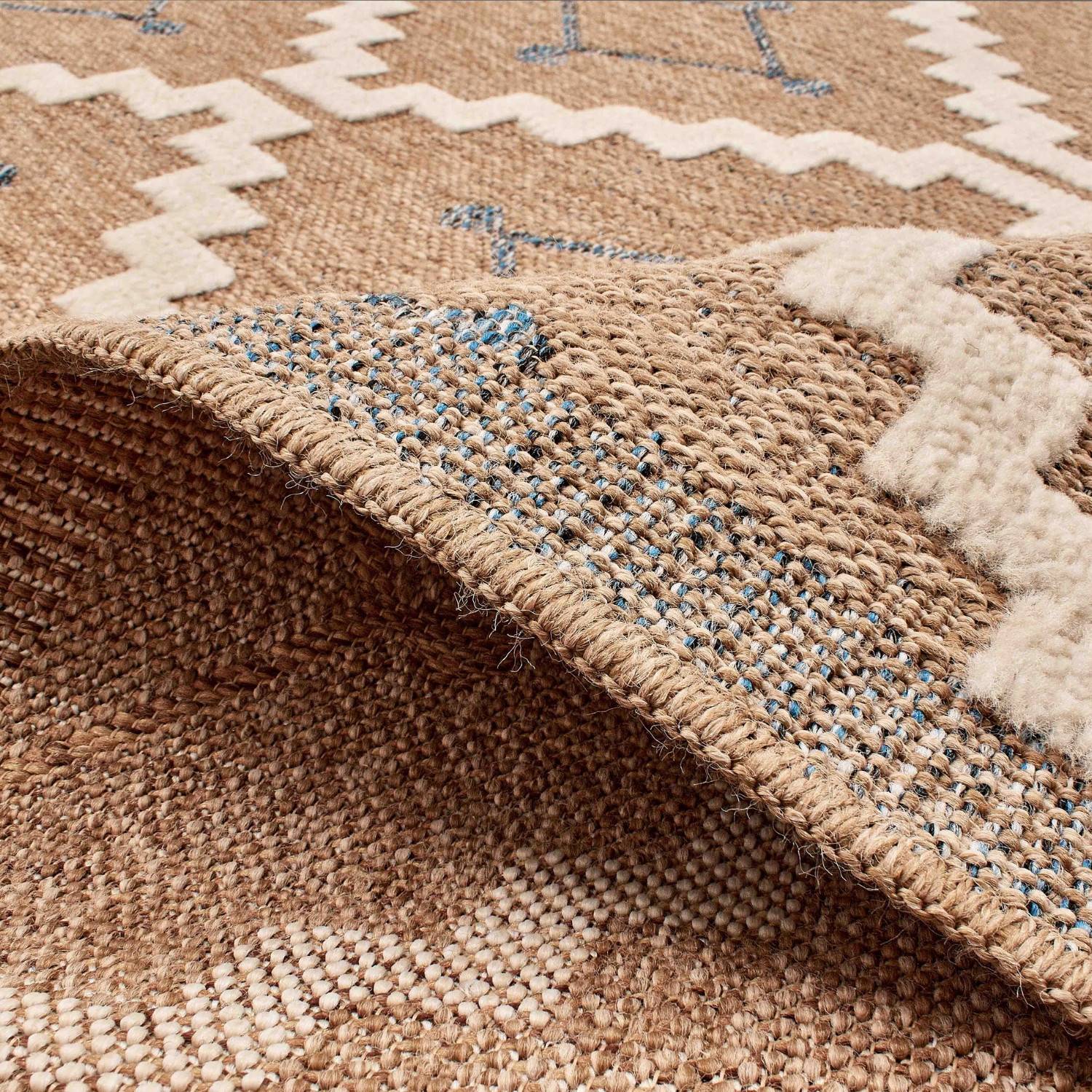 Autre - Tapis intérieur et extérieur en polypropylène marron 200x290cm - Imagen 3