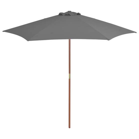 PANGIVO - Parasol d'extérieur avec mât en bois anthracite 270 x 244 cm - PANGIVO - Image 1