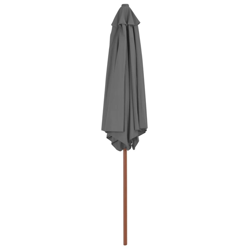 PANGIVO - Parasol d'extérieur avec mât en bois anthracite 270 x 244 cm - PANGIVO - Image 3