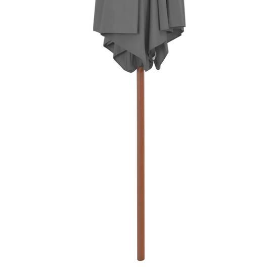 PANGIVO - Parasol d'extérieur avec mât en bois anthracite 270 x 244 cm - PANGIVO - Image 4