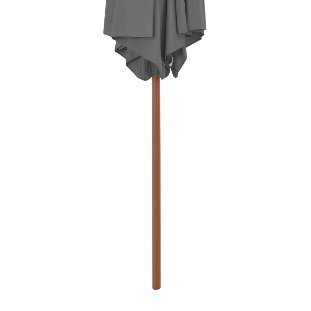PANGIVO - Parasol d'extérieur avec mât en bois anthracite 270 x 244 cm - PANGIVO - Image 4