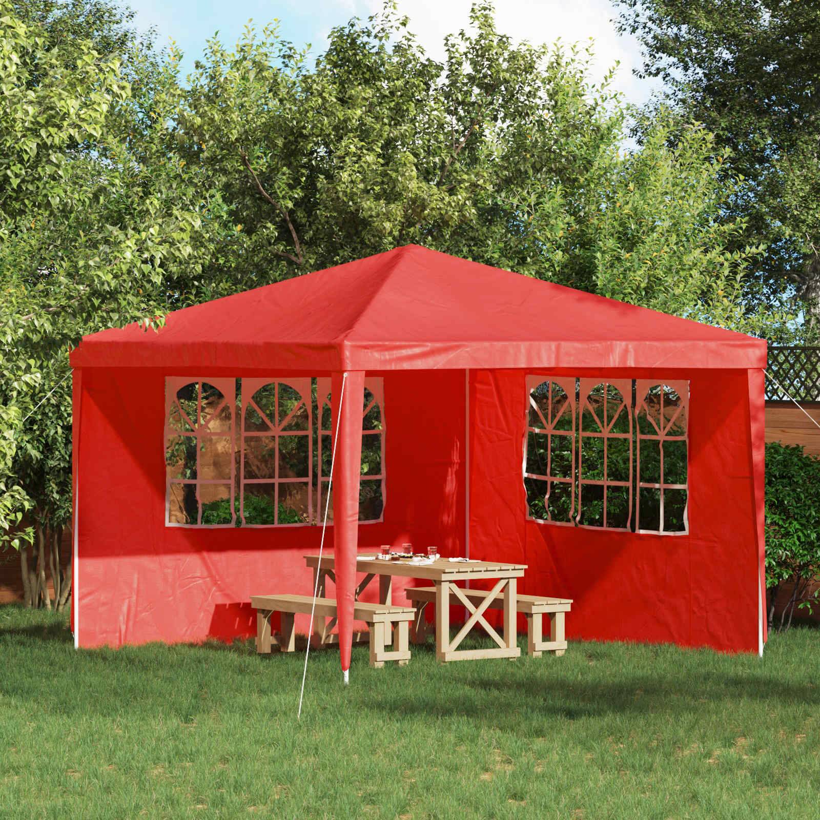 Parois de tente de fête PE rouge 300 x 195 cm - PANGIVO - Image 1