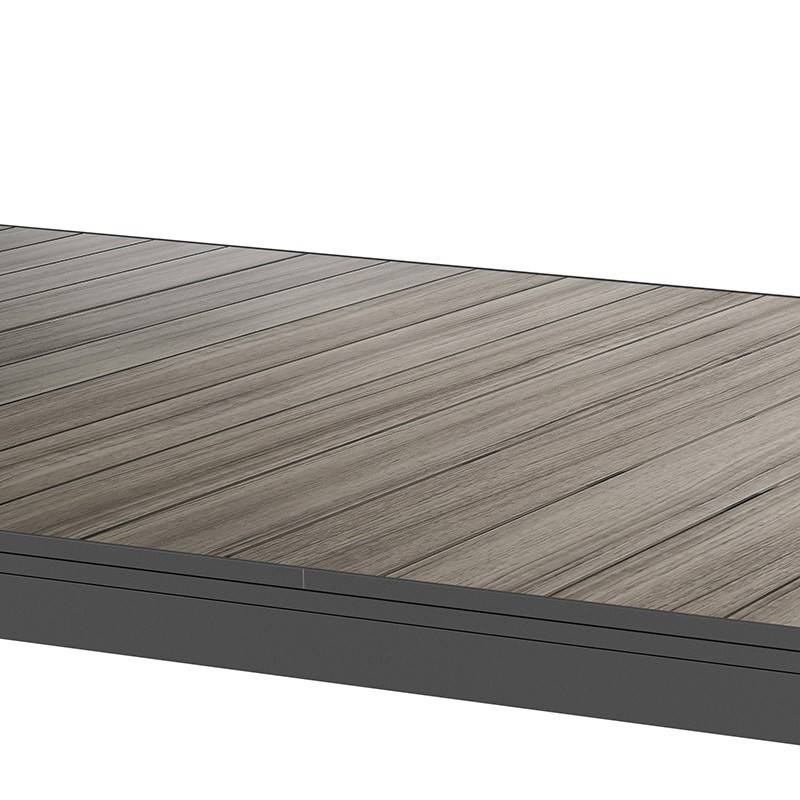 Hesperide - Table haute extensible de jardin "Evasion" seigle effet bois & graphite 8 places en aluminium traité époxy Hespéride - Imagen 6