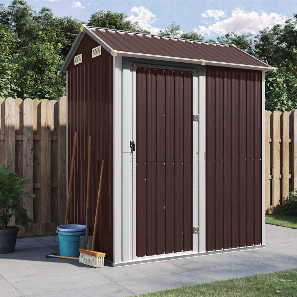 Vidaxl - Abri de jardin marron 192x152,5x237 cm acier galvanisé vidaXL 364532