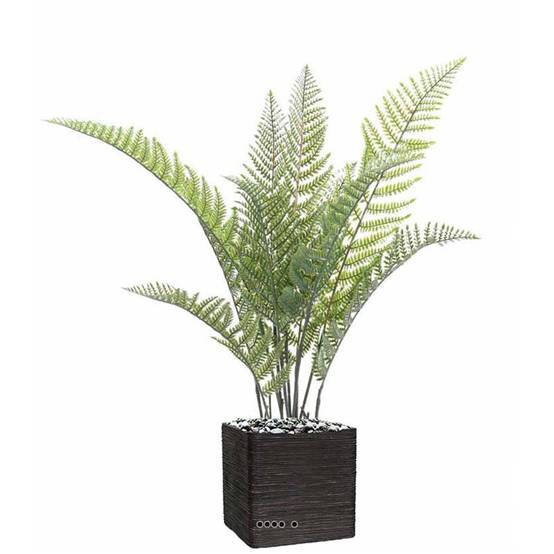 Fougère arborescente Cyathea artificielle en pot H 100 cm Vert extérieur - Image 1