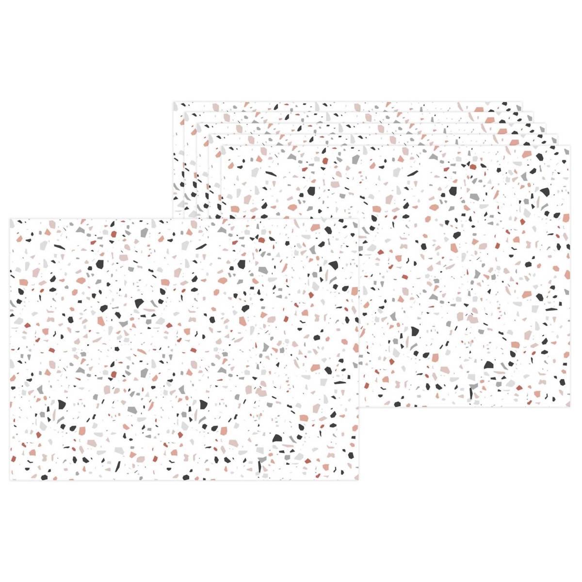 The Home Deco Factory - Set de table effet terrazzo 40 x 30 cm (Lot de 6) - Imagen 1