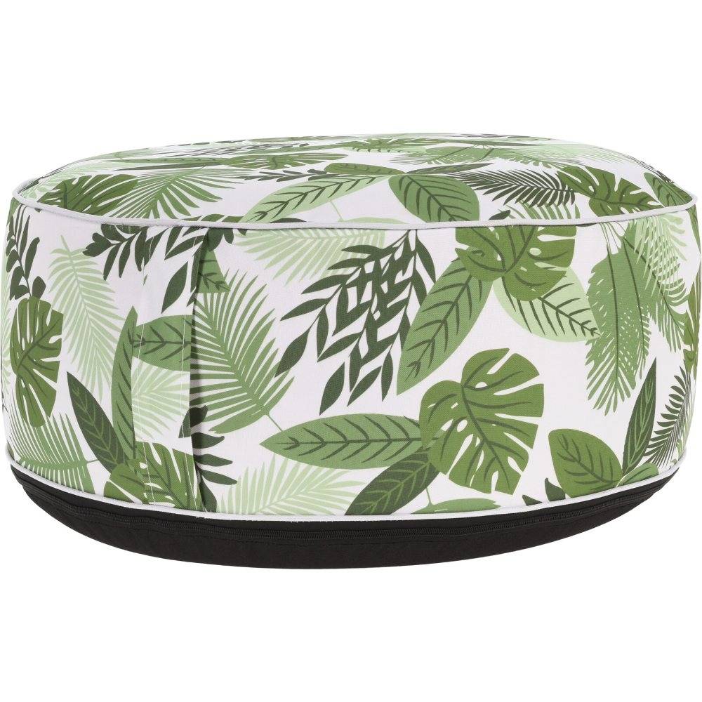Sans Marque - Pouf extérieur gonflable rond déhoussable ⌀ 50 cm