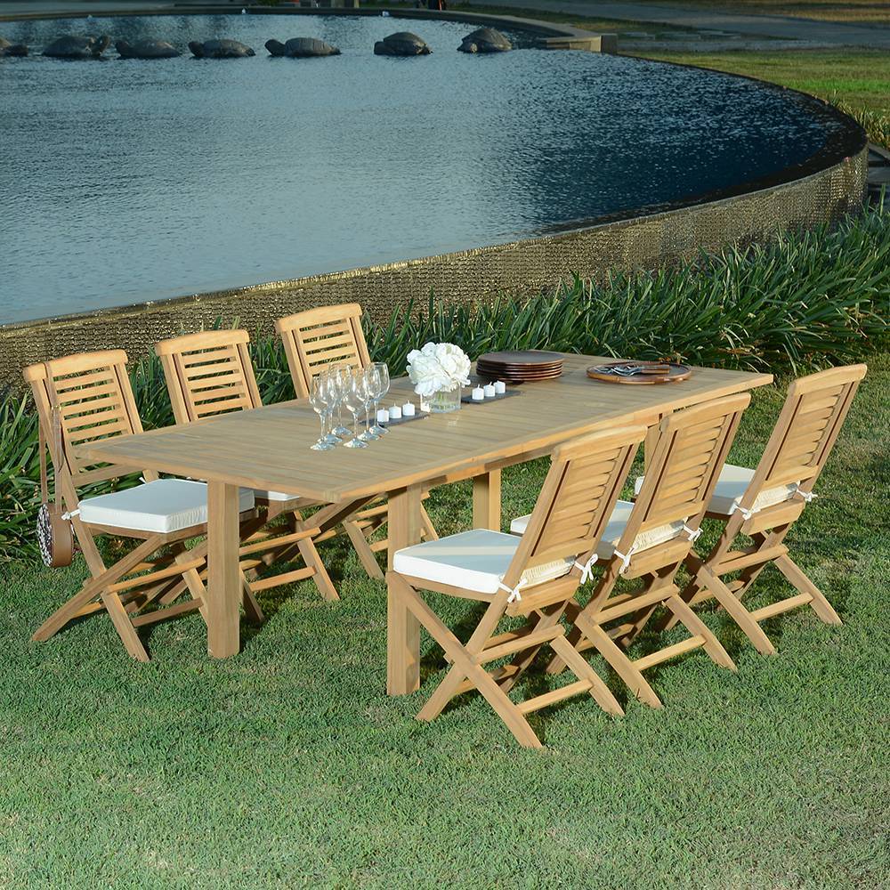 Salon de jardin teck massif Valdemoro, 6 places - TECK'Attitude - Imagen 2