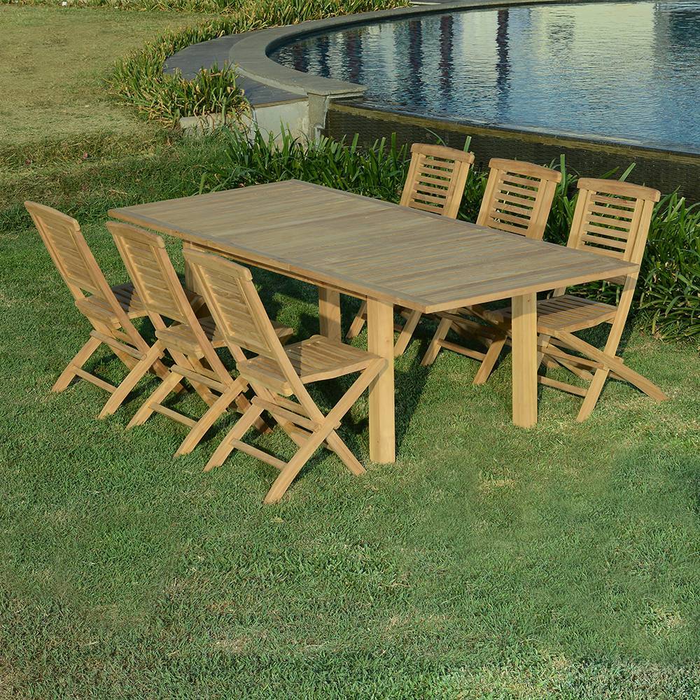 Salon de jardin teck massif Valdemoro, 6 places - TECK'Attitude - Imagen 5