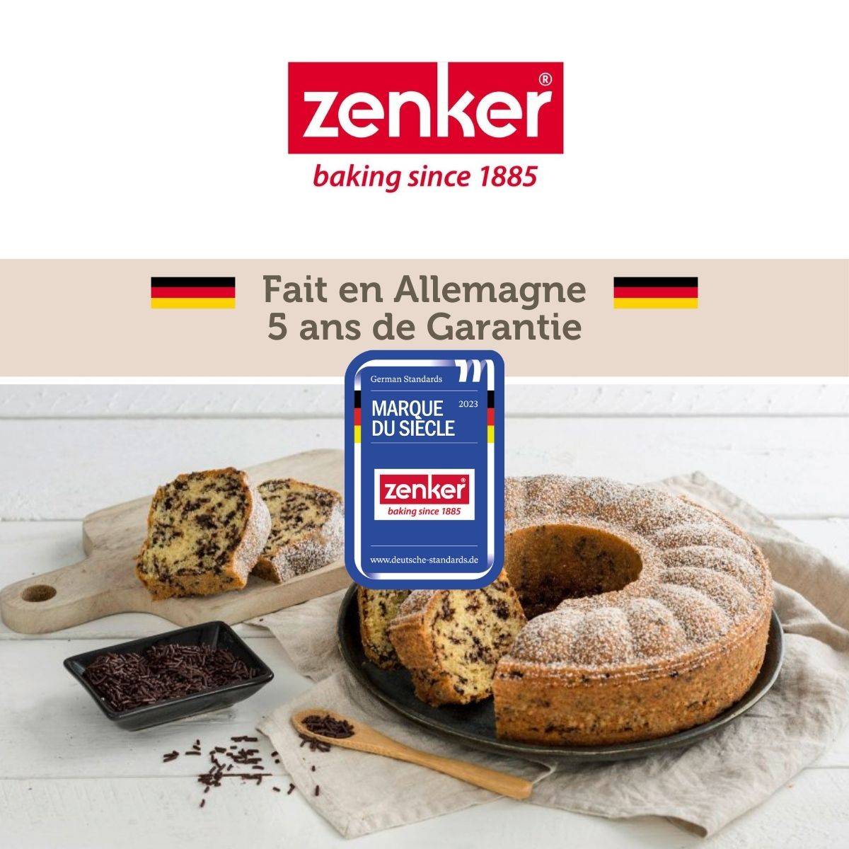 Moule à manqué et à savarin double fond 26 cm Zenker Black Metallic