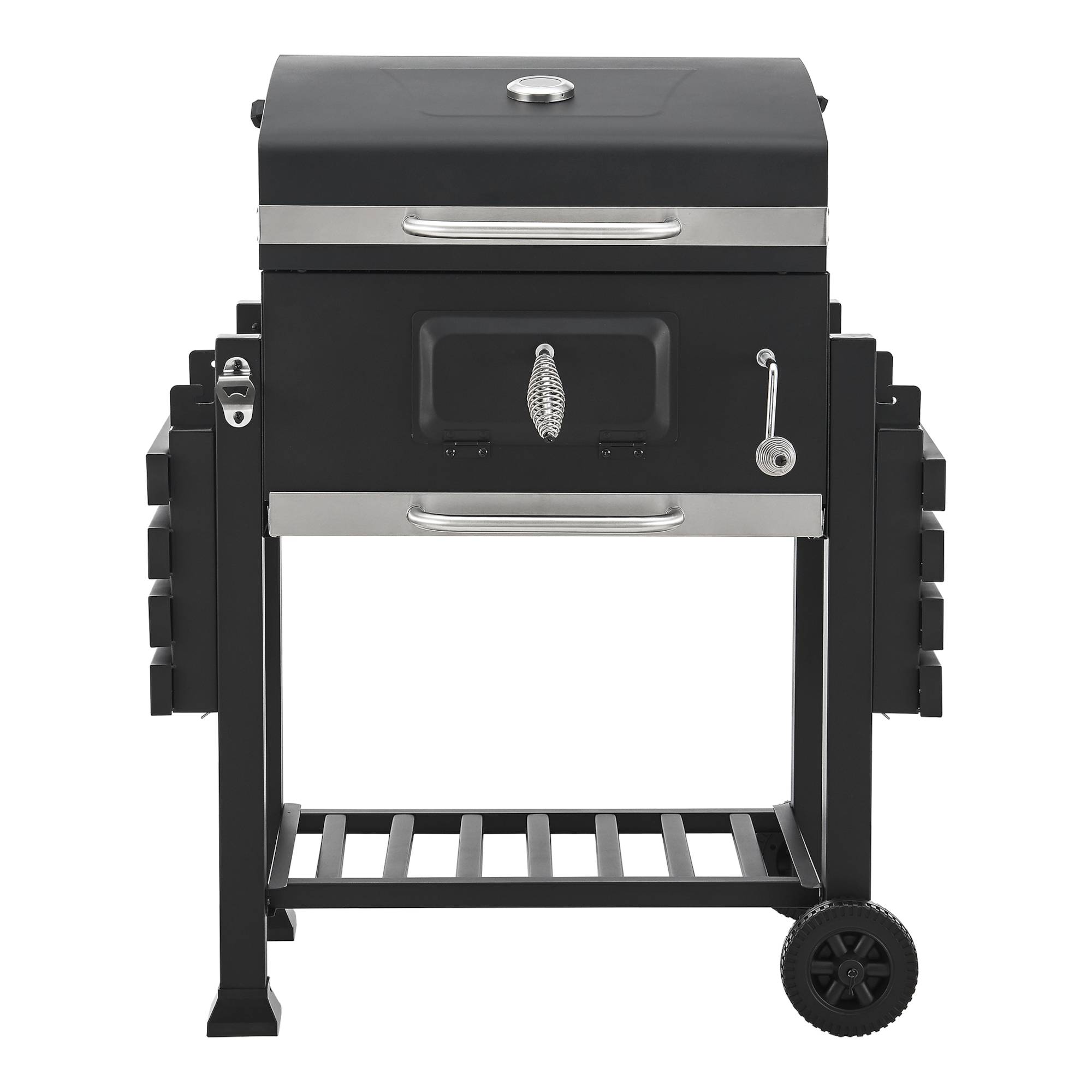 Casa.Pro - Chariot de barbecue au charbon de bois Arnad 105 x 135 x 48 cm noir casa.pro - Imagen 5