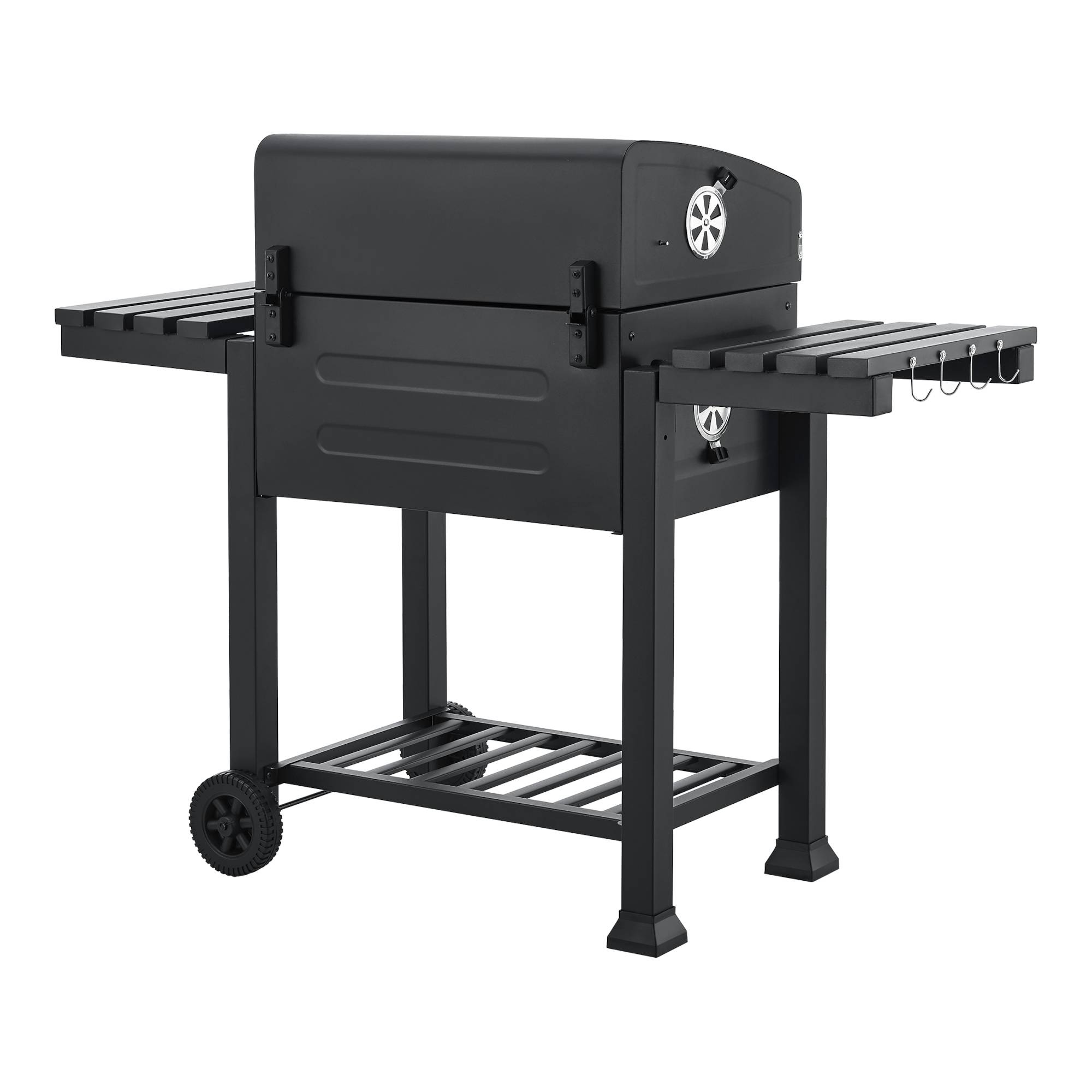 Casa.Pro - Chariot de barbecue au charbon de bois Arnad 105 x 135 x 48 cm noir casa.pro - Imagen 8
