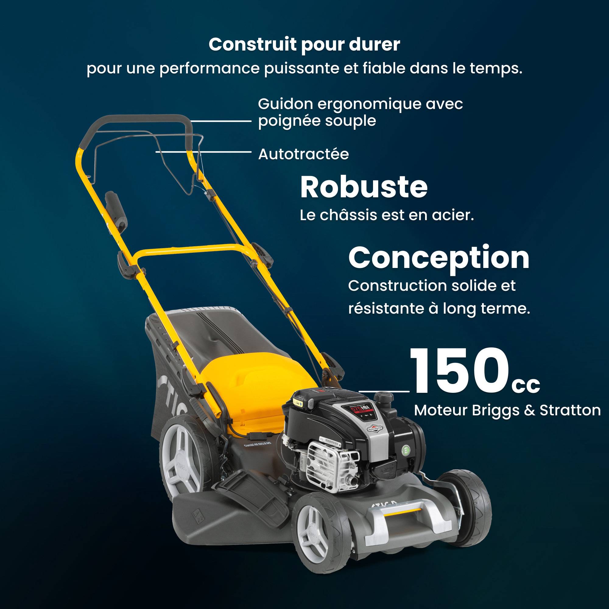 Stiga - Tondeuse thermique autotractée Combi 48 SEQ B MS, Moteur B&S 150 cc, Largeur 46 cm, 4-en-1 avec démarrage électrique - STIGA - Image 2